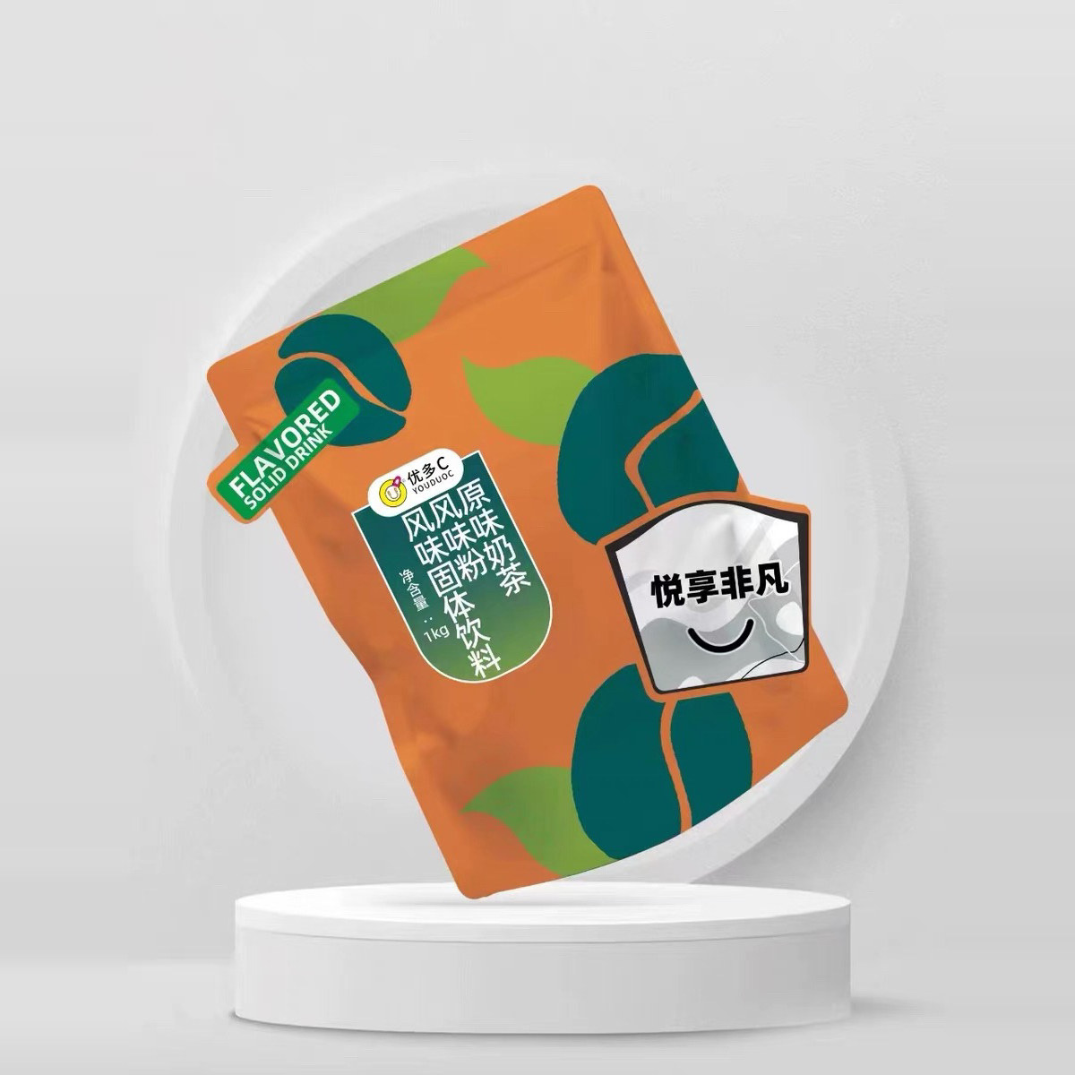 德仕草莓味奶茶粉固体优多C饮料