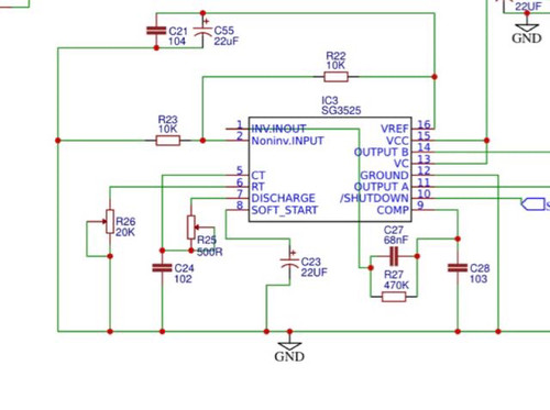 SG3525 4KW 2KW带PFC半桥功放电源原理图 电路图