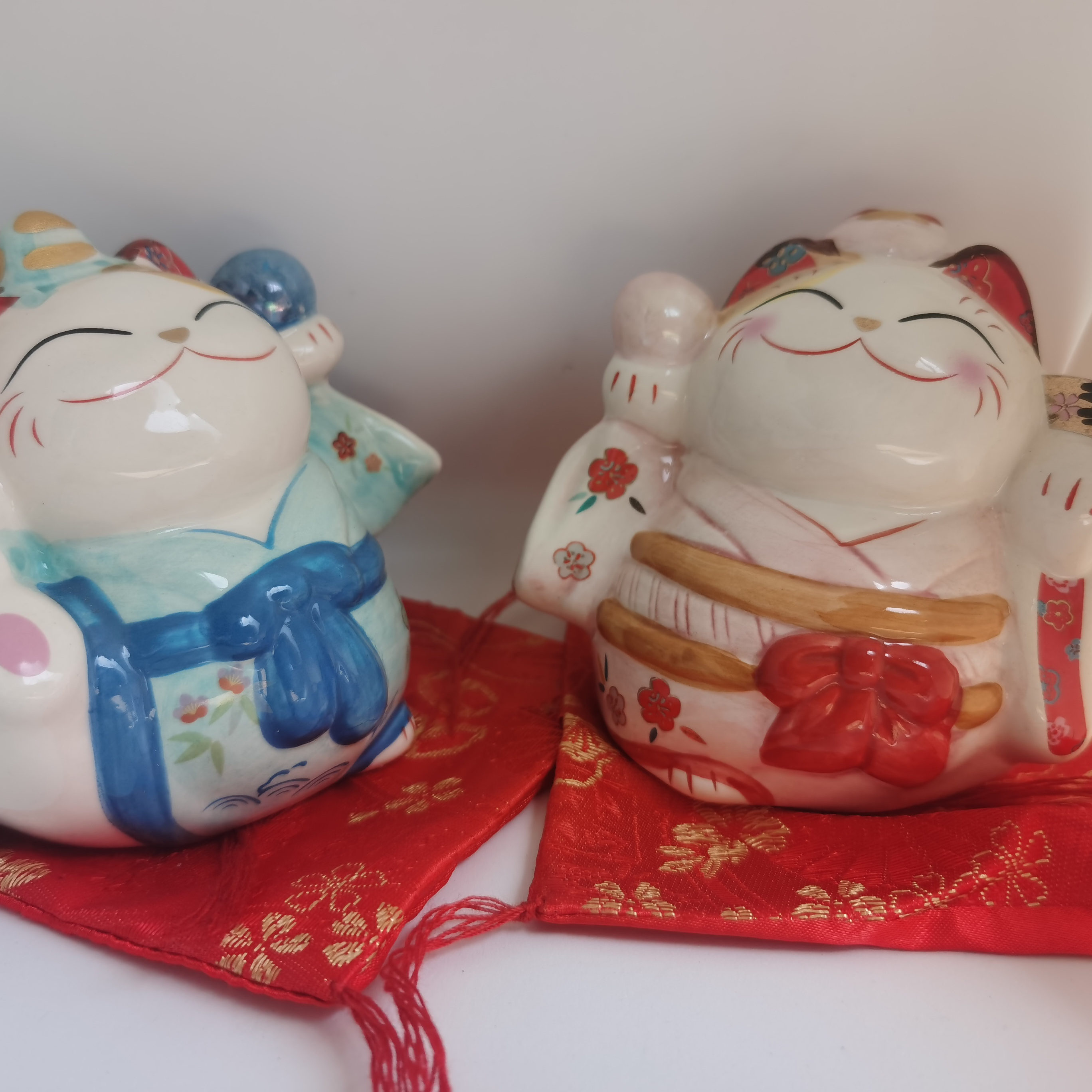 陶瓷招财猫情侣猫喜糖空盒罐子招桃花猫旺姻缘创意结婚浪漫手办