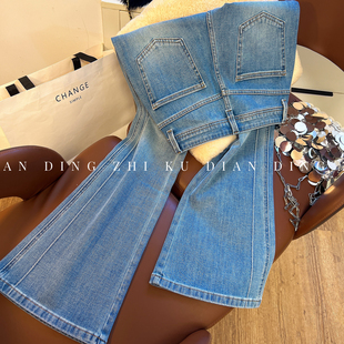 微喇牛仔裤女春秋新款弹力复古喇叭裤显瘦修性感小个子长裤喇叭裤