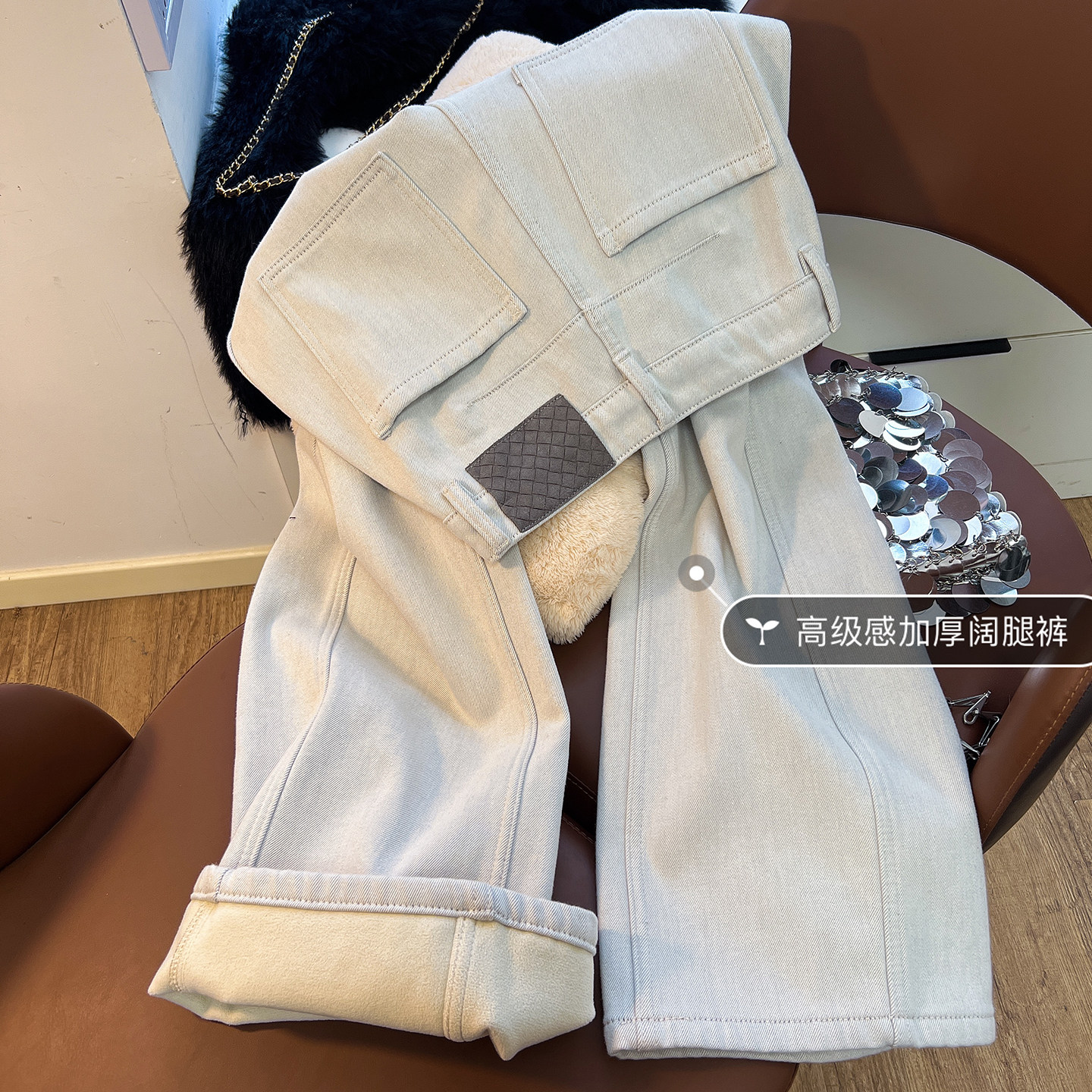 阔腿裤长裤加厚2025冬季