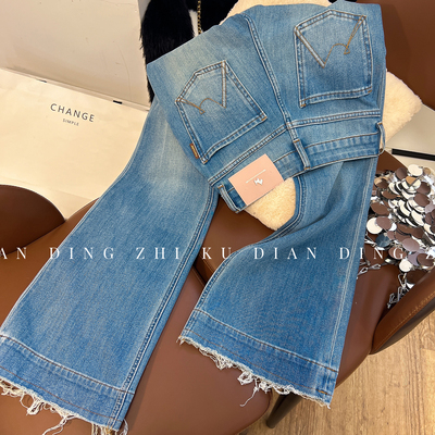 直筒裤长裤2026年春款棉弹牛仔