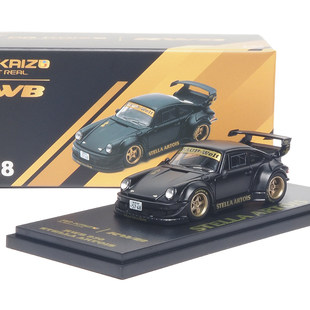 AR Box 似真 1:64 保时捷 930 RWB Stella Artois 合金汽车模型