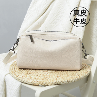 斜挎包女真皮2025新款简约头层牛皮软皮小包包女包时尚洋气单肩包