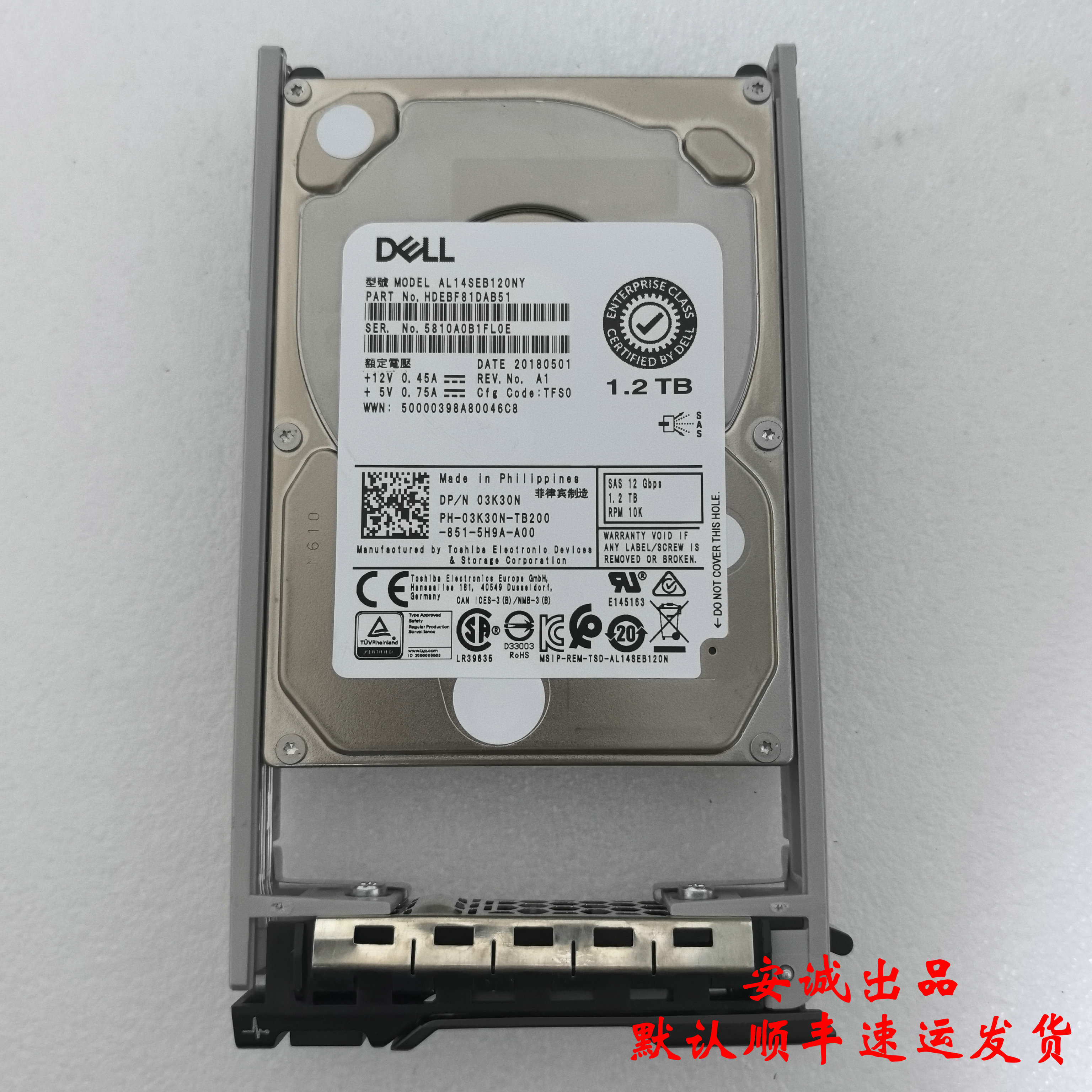 Dell03K30N1.2T10KSAS12G