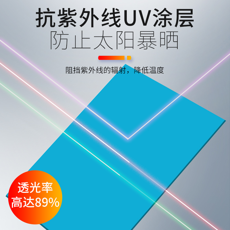 阳光板透pc明耐力板透明3mm2mm5mmpc板耐力板雨棚户外采光板遮阳-封面