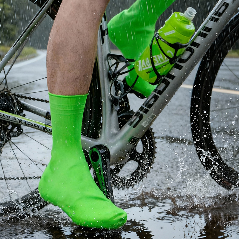 RLichiy公路自行车锁鞋鞋套彩色防水硅胶骑行防风防雨保暖保护套