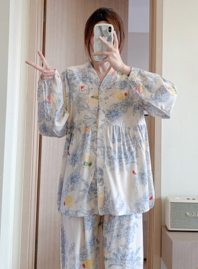 人造棉月子服产后睡衣春夏喂奶薄