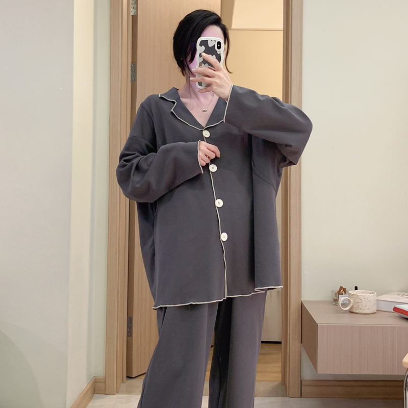 涤棉棉春秋哺乳睡衣家居服