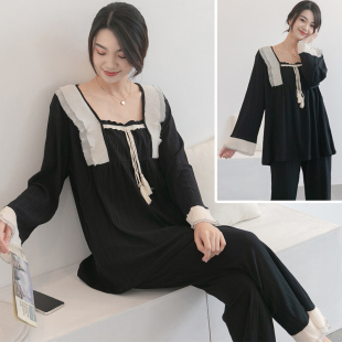 月子服春秋款 200斤 3月份纯棉夏产后孕妇睡衣4产妇怀孕期6哺乳大码