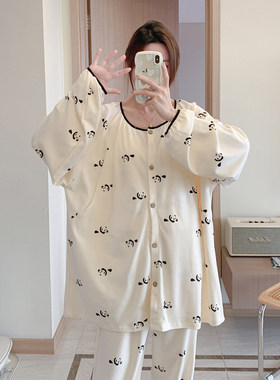 纯棉棉秋冬哺乳睡衣月子服