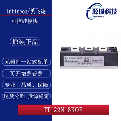 全新现货 英飞凌TT122N18KOF TT122N18KOF 晶闸管可控硅模块 询价