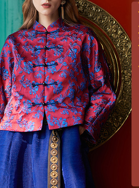 NS825zmzy秋季宽松春季长袖中式立领盘扣连袖上衣女纸样新款汉服