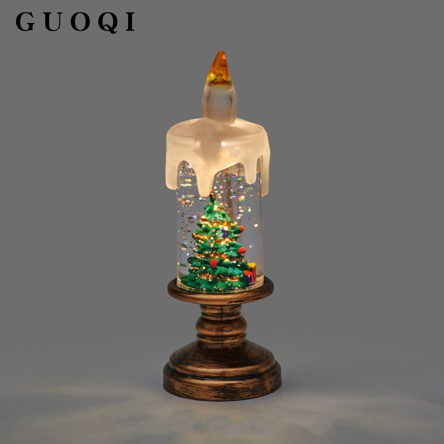 “无聊看看蜡烛里的圣诞灯”氛围小夜灯桌面摆件圣诞节礼物