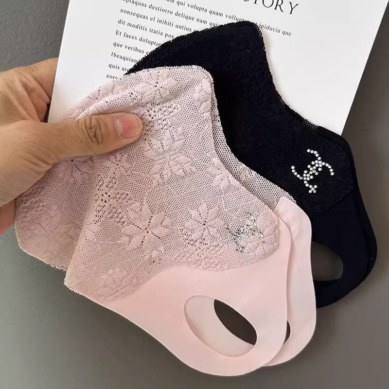 防晒口罩女高颜值护眼角夏薄款透气蕾丝防紫外线骑行冰丝面罩遮阳