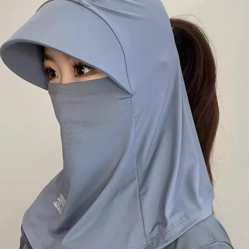 夏季全脸基尼冰丝遮阳帽子女面罩