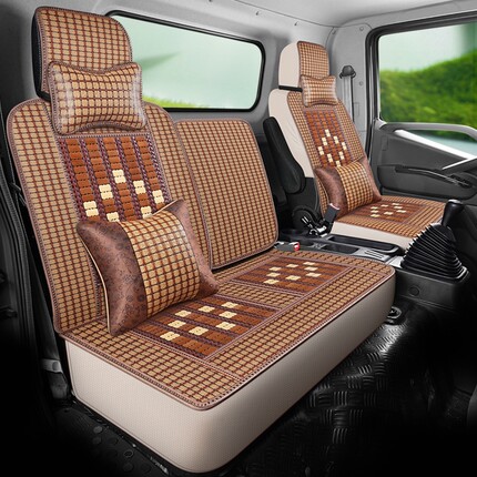 江淮骏铃V3金元宝V5V6帅铃Q3Q6Q7A8竹片半包座套货车轻卡夏季坐垫