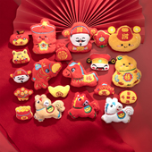 2026马年新年春节礼物胸针卡通新款 小马毛绒玩偶别针衣服装 饰品