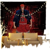 卡通动漫装 饰背景布灌篮高手挂布篮球国潮墙布背景墙宿舍床头挂毯