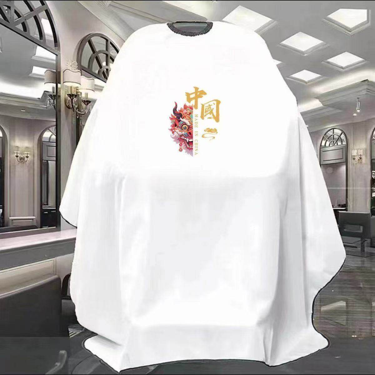25年新款剪发中国龙印花围布理发店专业高档围布不沾发美发围布