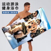 浴巾男潮流狗狗新款 女生吸水毛巾裹巾旅游健身运动游泳速干沙滩巾