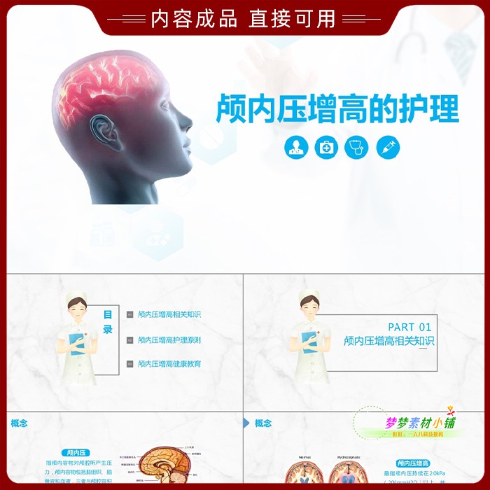 医院医疗颅内压增高的护理措施课件ppt模板相关知识健康教育