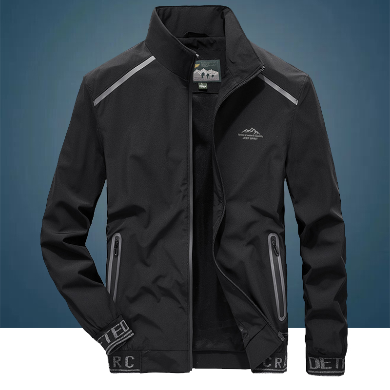 柏承立领春秋宽松弹力夹克