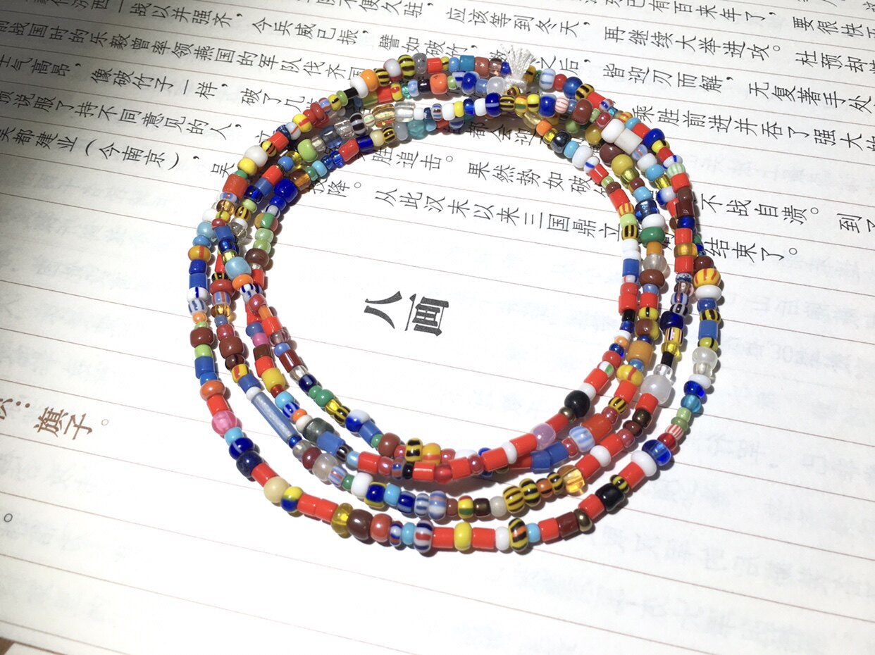 非洲贸易珠老琉璃 糖果色琉璃小清新米珠2-4mm 手串项链diy配饰