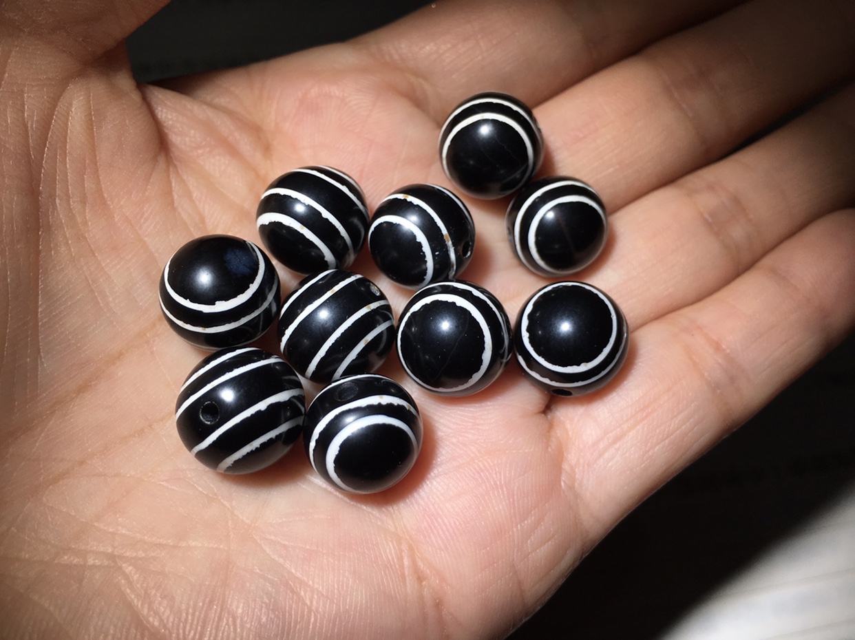 pyu鬼眼骠珠 泰系鬼眼小宇宙pyu珠 玛瑙鬼眼骠珠圆珠直径12mm线珠