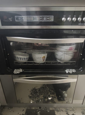 定制红日消毒碗柜食品柜子配件黑色钢化玻璃面板门板抽屉玻璃破烂