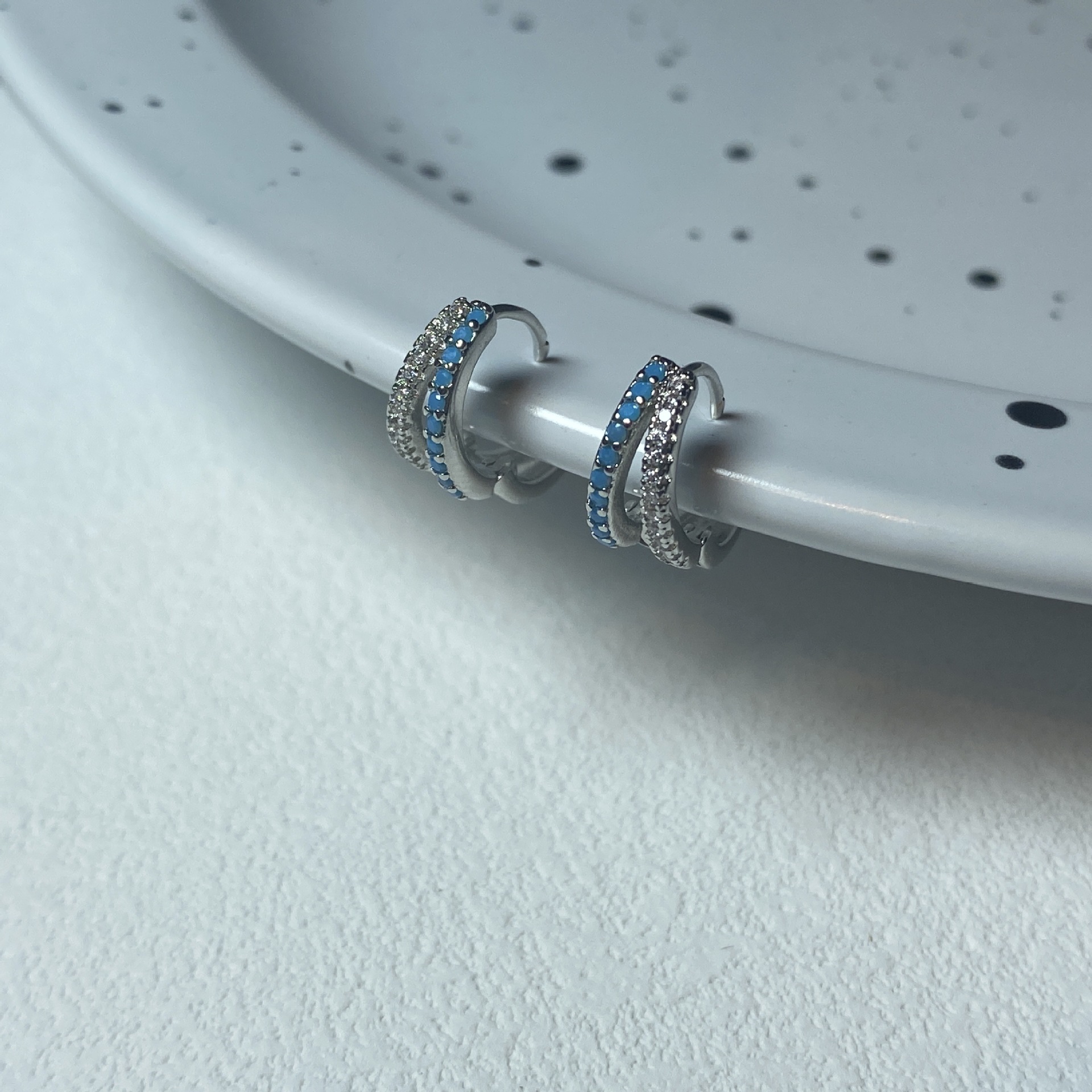 925纯银时尚耳钉女不掉色