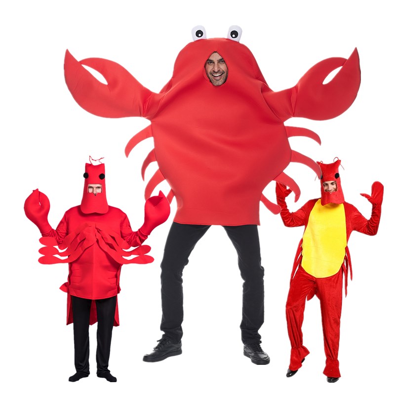 万圣节cos公司年会派对衣服海底世界虾兵蟹将角色装扮表演服男女