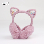 女童耳暖冬季 毛绒耳包护耳防寒冻保暖洋气亮片耳朵可爱女宝宝耳套