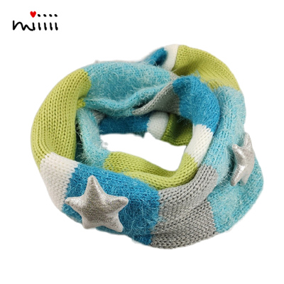 女童围脖秋冬季宽条纹护脖颈保暖