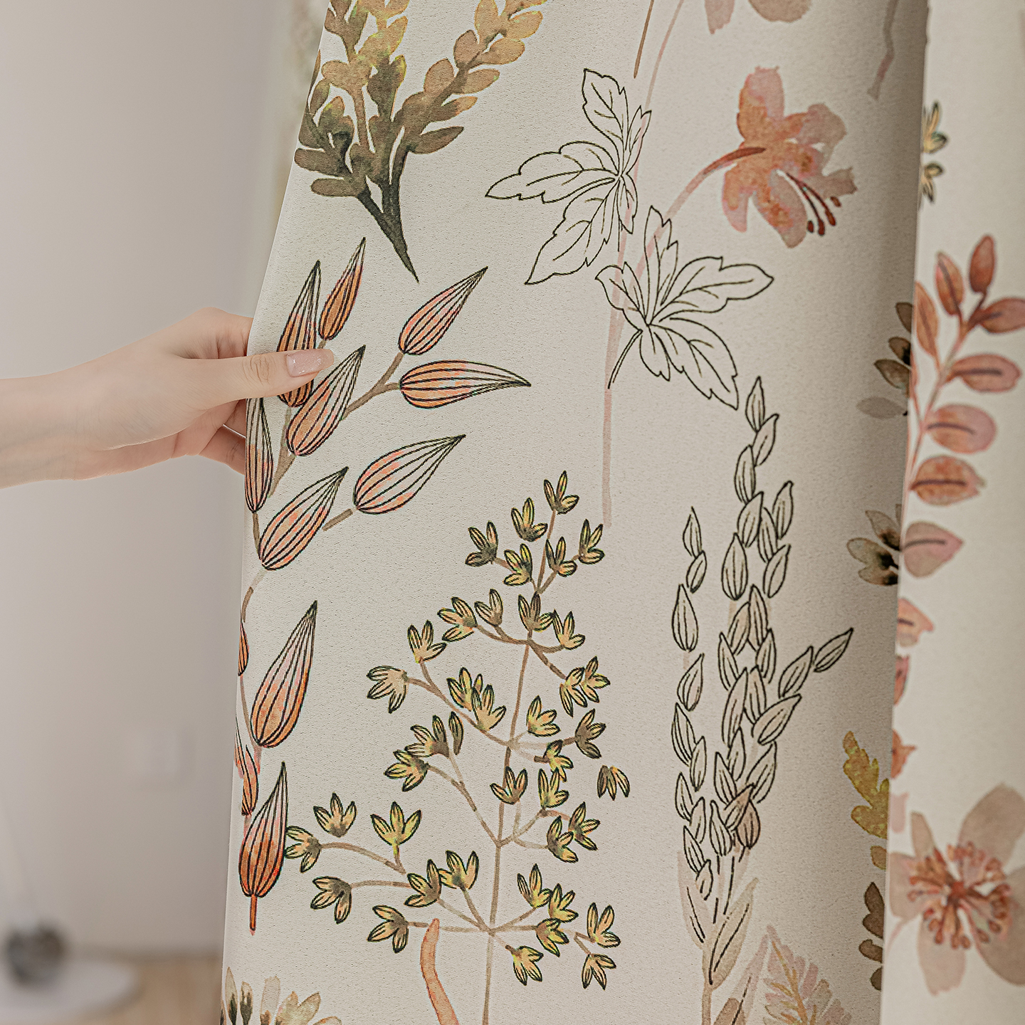 现代轻奢美式田园高档加厚高遮光窗帘布帘客厅卧室遮阳防晒帘大气