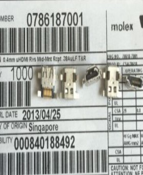 78618-7001 786187001 0786187001 molex原装USB正品现货