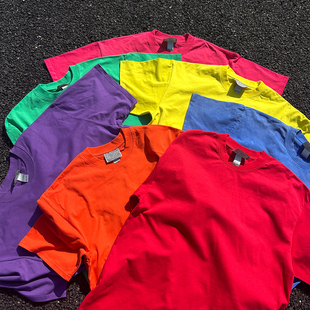 王有病工作室 10年老店！255克重磅高级感莫兰迪色夏季短袖T恤