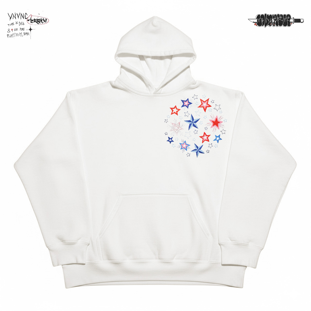 清仓款！卡通美式复古视觉系高级感星星连帽衫亚文化情侣卫衣宽松