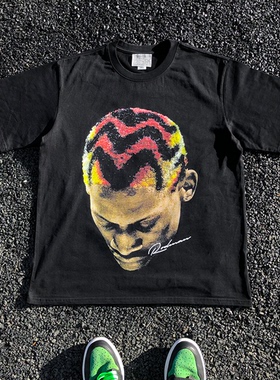 王有病工作室 重磅260G！Dennis Rodman罗德曼男tee短袖t恤宽松