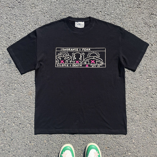 王有病工作室 重磅260G！Keith Haring凯斯哈林艺术家男女短袖T恤