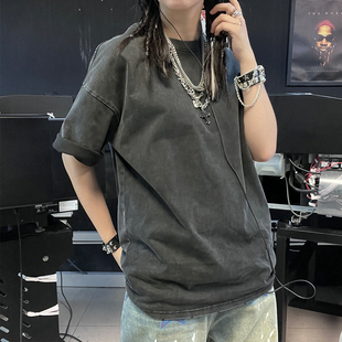 T恤情侣装 水洗做旧复古简约短袖 高级感 重磅330G 王有病工作室