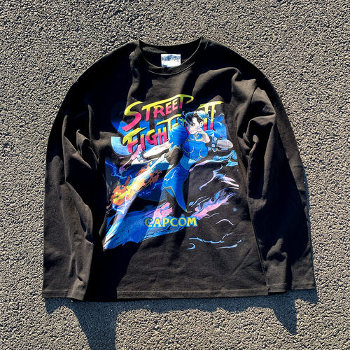 王有病工作室!百元品质实拍!Street Bully Spring Day春日长袖t恤