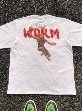 王有病工作室 重磅260G！Slam Dunk Dennis Rodman罗德曼短袖t恤