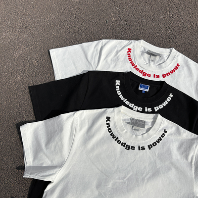 王有病工作室 220G 透气正肩版 ！弧形领口字母情侣装大码短袖T恤