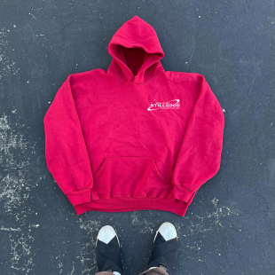 清仓款 多巴胺色系星球字母玫红色简约oversize连帽卫衣学院风