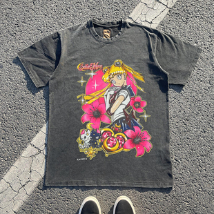 王有病工作室 重磅260G！动漫日系青春情侣装回头率超高男女半袖