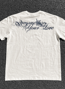 王有病工作室 220G轻薄高织不透！纹身风格短袖T恤朋克嘻哈潮男女