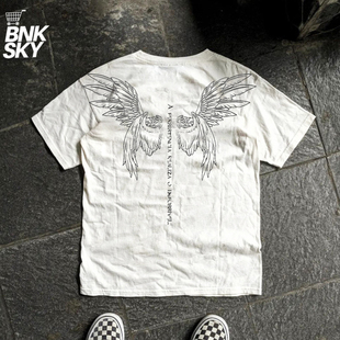 vintage天使翅膀羽翼宽松短袖 透气正肩版 T恤 220G 王有病工作室
