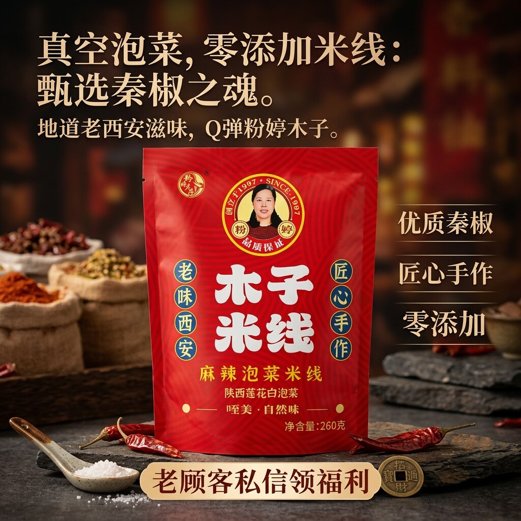 正宗粉婷木子泡菜味新品麻辣米线