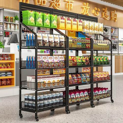 超市货架展示架铁质可移动